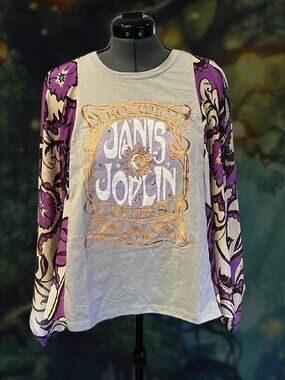 Janis Joplin One of a Kind Upcycled Poncho Top | Boho Kimono Sleeves